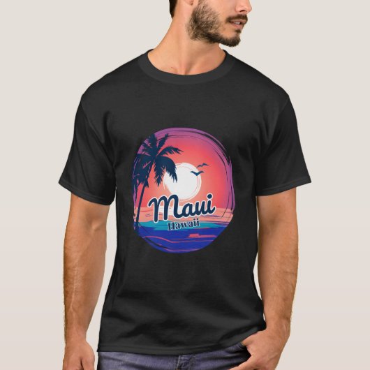 T-shirt Maui Hawaii Tropical Paradise Hawaiian Vacation Ma (Devant)