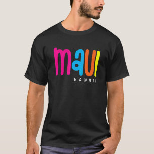 T-shirt Maui Hawaii Vintage Colorful Beach Vacances Aloha