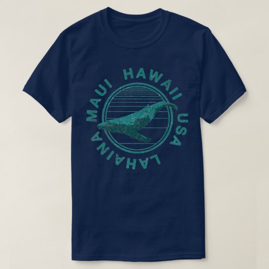 T-shirt MAUI Hawaii Whale Lahaina Hawaii Retro (Design devant)
