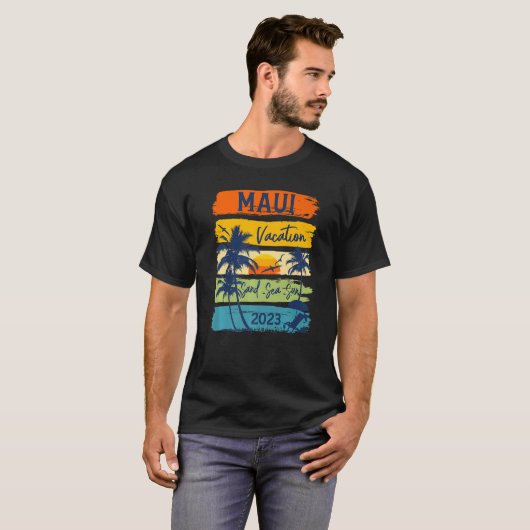 T-shirt Maui Hawaiian Vacation 2023 Matching Family Group (Devant entier)