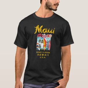 T-shirt Maui Road to Hana Surfing Hawaiian