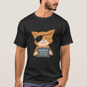 T-shirt Mauvais Chat Gangster Mugshot Kitty Pour Amoureux