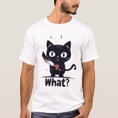 T-shirt Mauvais Chat - Quoi ? (Devant)