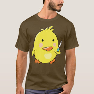 T-shirt Mauvais Chick avec mème de canard couteau
