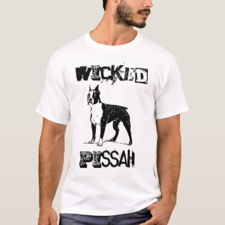 T-shirt mauvais de Pissah Boston Terrier