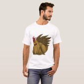 T-shirt mauvais de poulet (simple) (Devant entier)