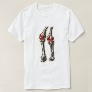 T-shirt Mauvais genoux – Illustration drôle de squelette d