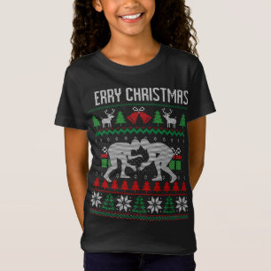 T-Shirt Mauvais Joyeux Noël Lutte de lutte de lutte Père N