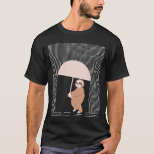 T-shirt Mauvais mais mignon Pluie Parapluie Animaux