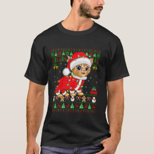T-shirt Mauvais Noël Lumières Père Noël Costume Bobcat Noë