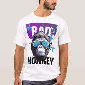 T-shirt Mauvaise attitude singe - Cool Gorilla Graphic Tee (Devant)