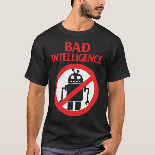 T-shirt Mauvaise Intelligence Contre l'IA (Devant)