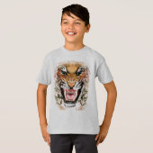 T-shirt Mauvaises chemises de visage de tigre (Devant entier)