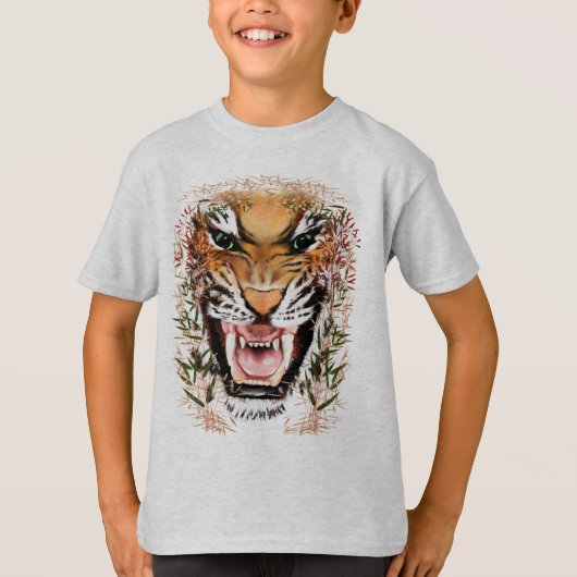 T-shirt Mauvaises chemises de visage de tigre (Devant)
