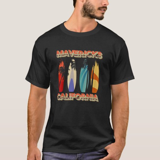 T-shirt Mavericks California Retro Surf (Devant)