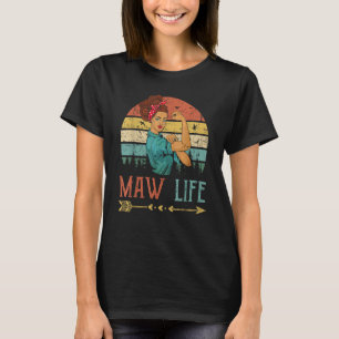 T-shirt Maw Life Femmes Rosie Vintage Retro Décor Grand-mè