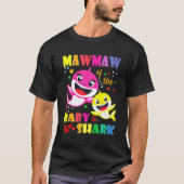 T-shirt Mawmaw Du Requin D'Anniversaire Papa Maman Corresp (Devant)
