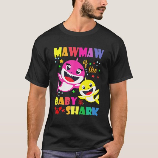 T-shirt Mawmaw Du Requin D'Anniversaire Papa Maman Corresp (Devant)