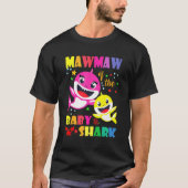 T-shirt Mawmaw Du Requin D'Anniversaire Papa Maman Corresp (Devant)