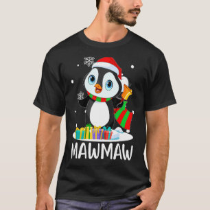 T-shirt Mawmaw Penguins Santa Hat Noël correspondant Fami