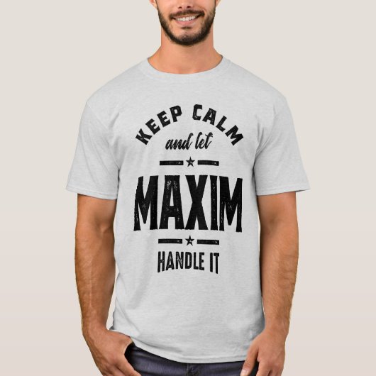 T-shirt Maxim Nom personnalisé Anniversaire Cadeau (Devant)