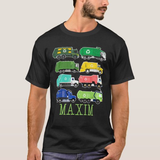 T-shirt Maxim Trash Truck For Kids Collector Ecologist Gar (Devant)