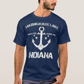 T-shirt MAXINKUCKEE LAKE INDIANA Funny Fishing Camping