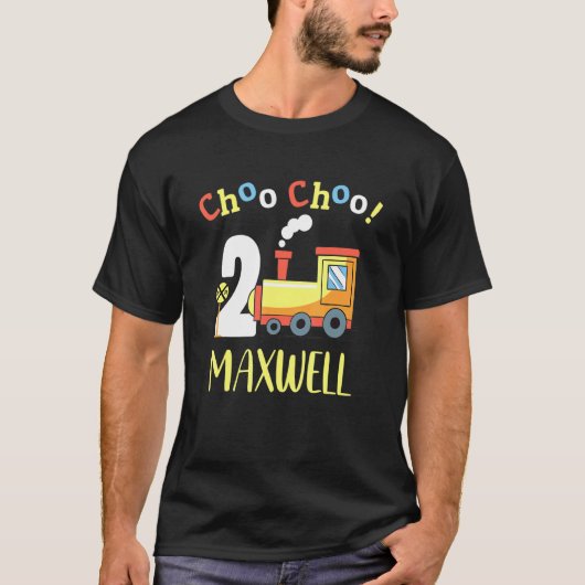 T-shirt Maxwell Choo Choo Deux Train 2e Anniversaire à 2 a (Devant)