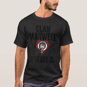 T-shirt Maxwell Clan Nom Écossais Armoiries Tartan Fam
