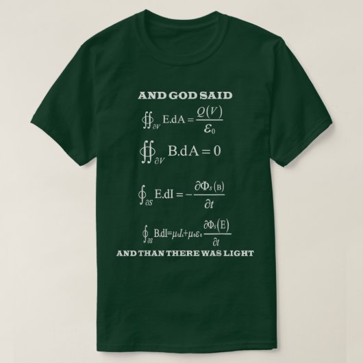T-shirt Maxwell Equations Light Electricity Physics Scienc (Design devant)