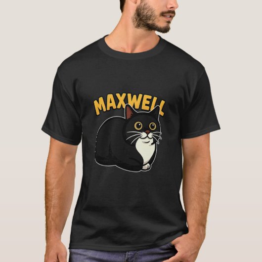 T-shirt Maxwell Le Chat Qui Tourne Mème (Devant)