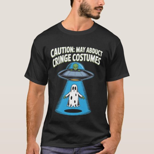 T-shirt May Abduct Cringe Costumes Funny Alien UFO Hallowe (Devant)