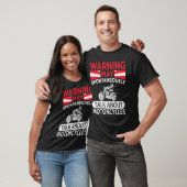 T-shirt May Spontaneously Talk About Motorcycle Biker Warn (Unisexe)