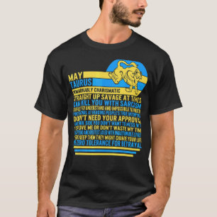 T-shirt May Taurus Faits Zodiac Signal Tournesol Astrologi