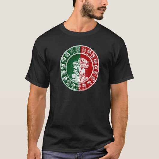 T-shirt Maya Haab Calendrier Mexicain Drapeau (Devant)