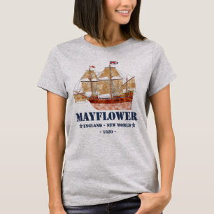 T-shirt Mayflower Tall Ship - Angleterre au Nouveau Monde 
