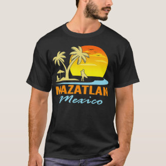 T-shirt Mazatlan Mexico Plage Coucher de soleil Palmiers O