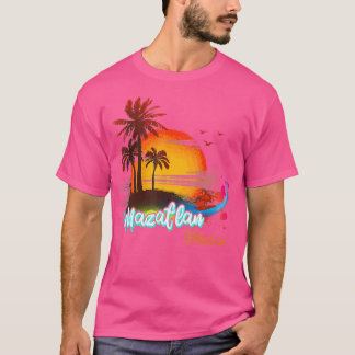 T-shirt Mazatlan Plage Mexico Vacances estivales Palmiers 