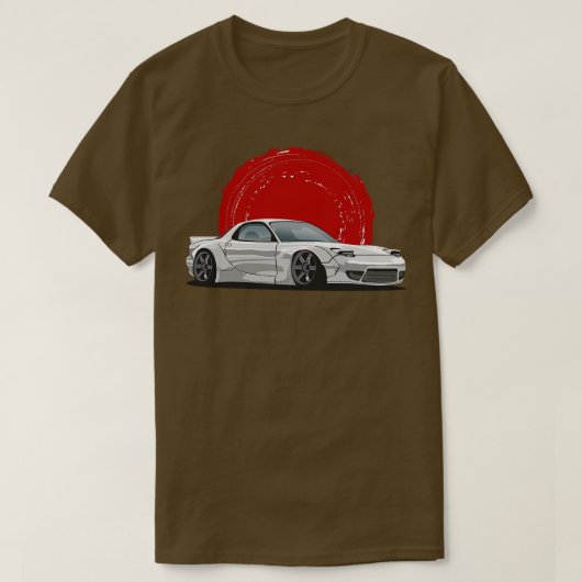 T-shirt Mazda argenté RX7 fd (Design devant)