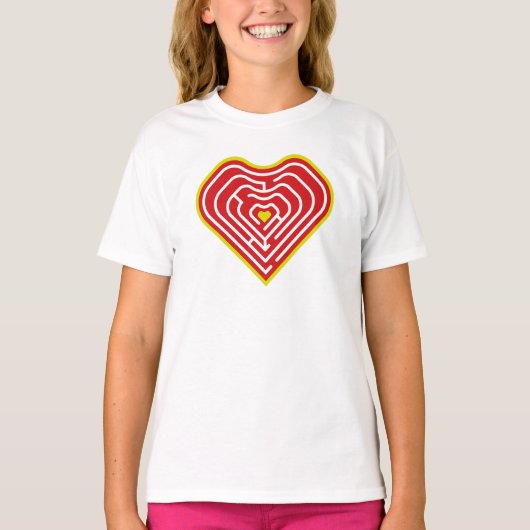 T-SHIRT MAZE LOVE HEART BY MASANSER PIXELAT (Devant)