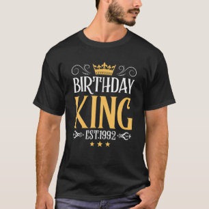 T-shirt Mb 30E Anniversaire King Est 1992 Golden Crown Boy