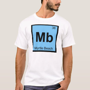 T-shirt Mb - Myrtle Beach Caroline du Sud Symbole chimique