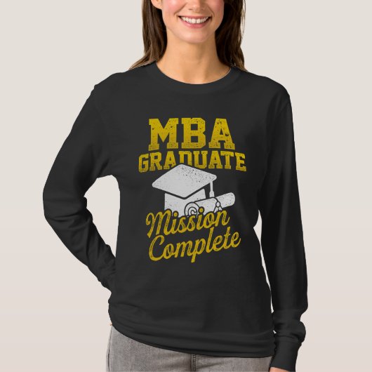 T-shirt MBA Student Study Cap Business Degree Graduation (Devant)