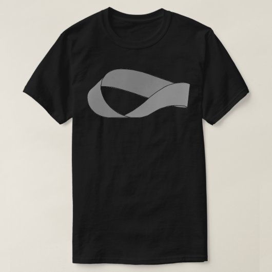 T-shirt Mbius strip Silver (Design devant)