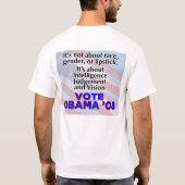T-shirt McCain met les premiers votes Obama 08 de pays (Dos)
