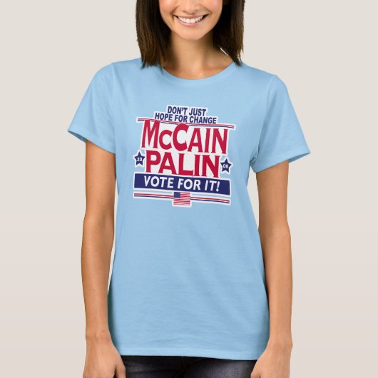 T-shirt McCain Palin 2008 (Devant)