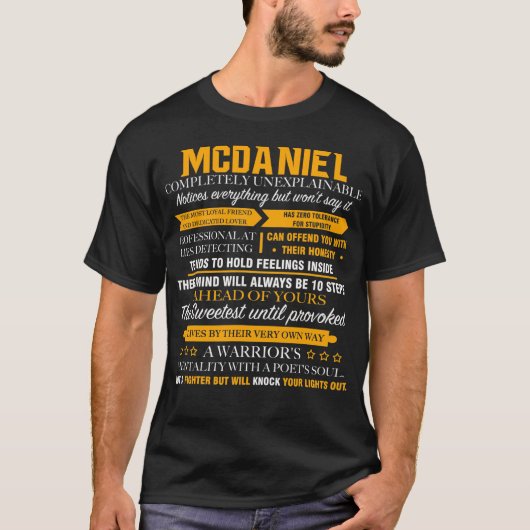 T-shirt MCDANIEL complètement inexplicable (Devant)
