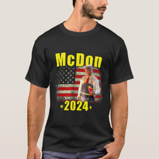 T-shirt Mcdon 2024 Funny Donald Trump French Fry Cooking F