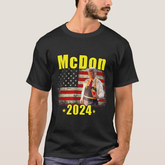 T-shirt Mcdon Funny Donald Trump French Fry Cooking Fries  (Devant)