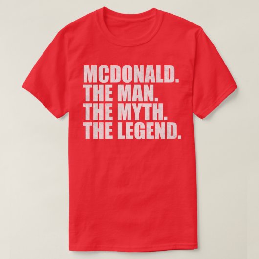 T-shirt McdonaldMcdonald Nom de famille Mcdonald nom de fa (Design devant)